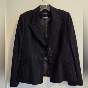 Black Pinstripe Blazer